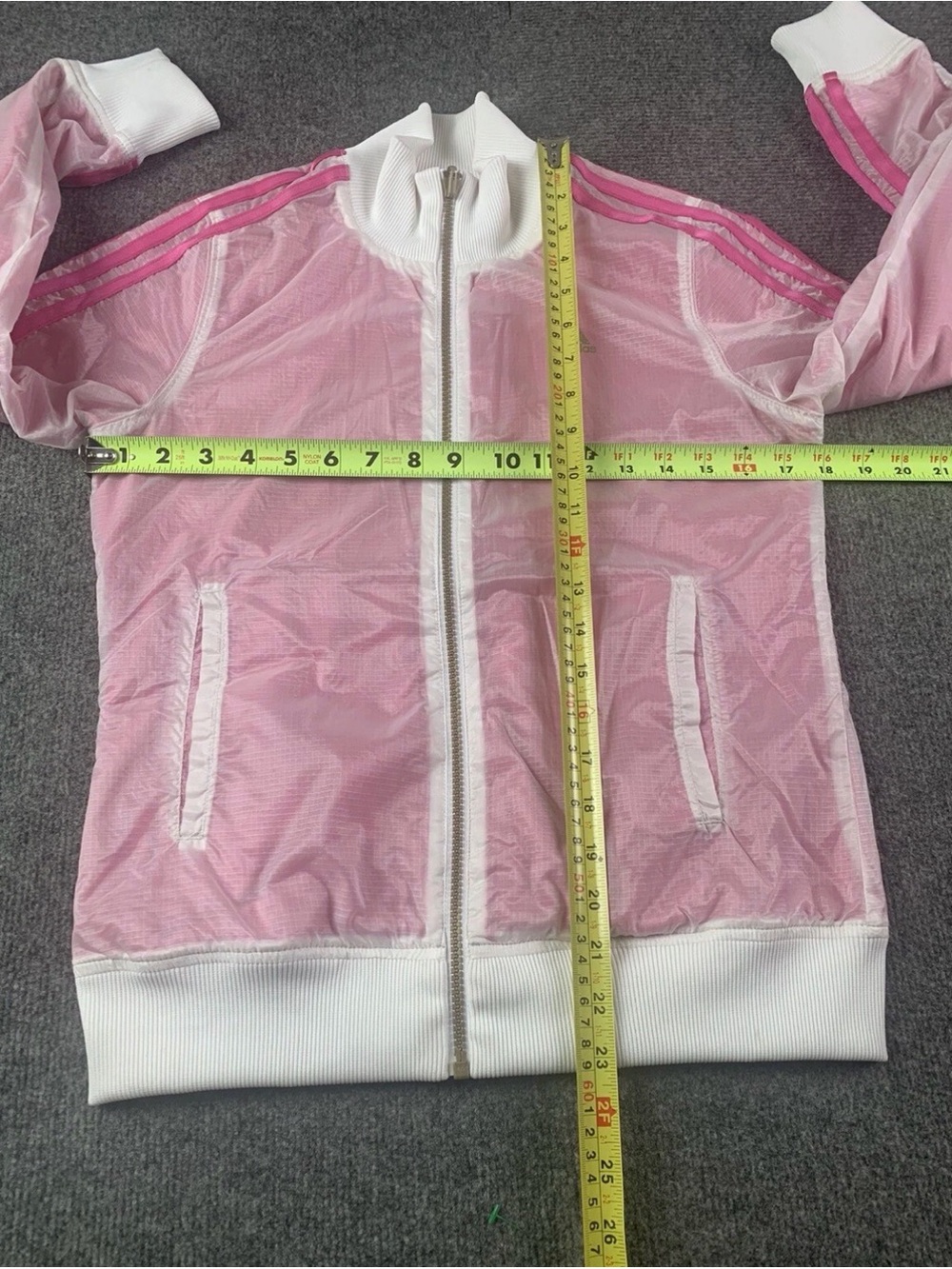 Adidas Womens Full Zip Reversible Bomber Jacket Size S Pink/White - Picture 4 of 7